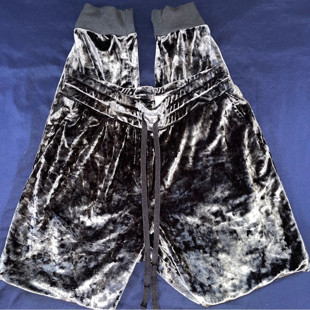 Grey Velvet Joggers